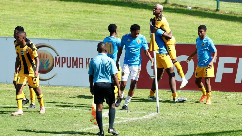 Kaizer Chiefs celebrate a goal in the DDC. Photo ASIDILALI