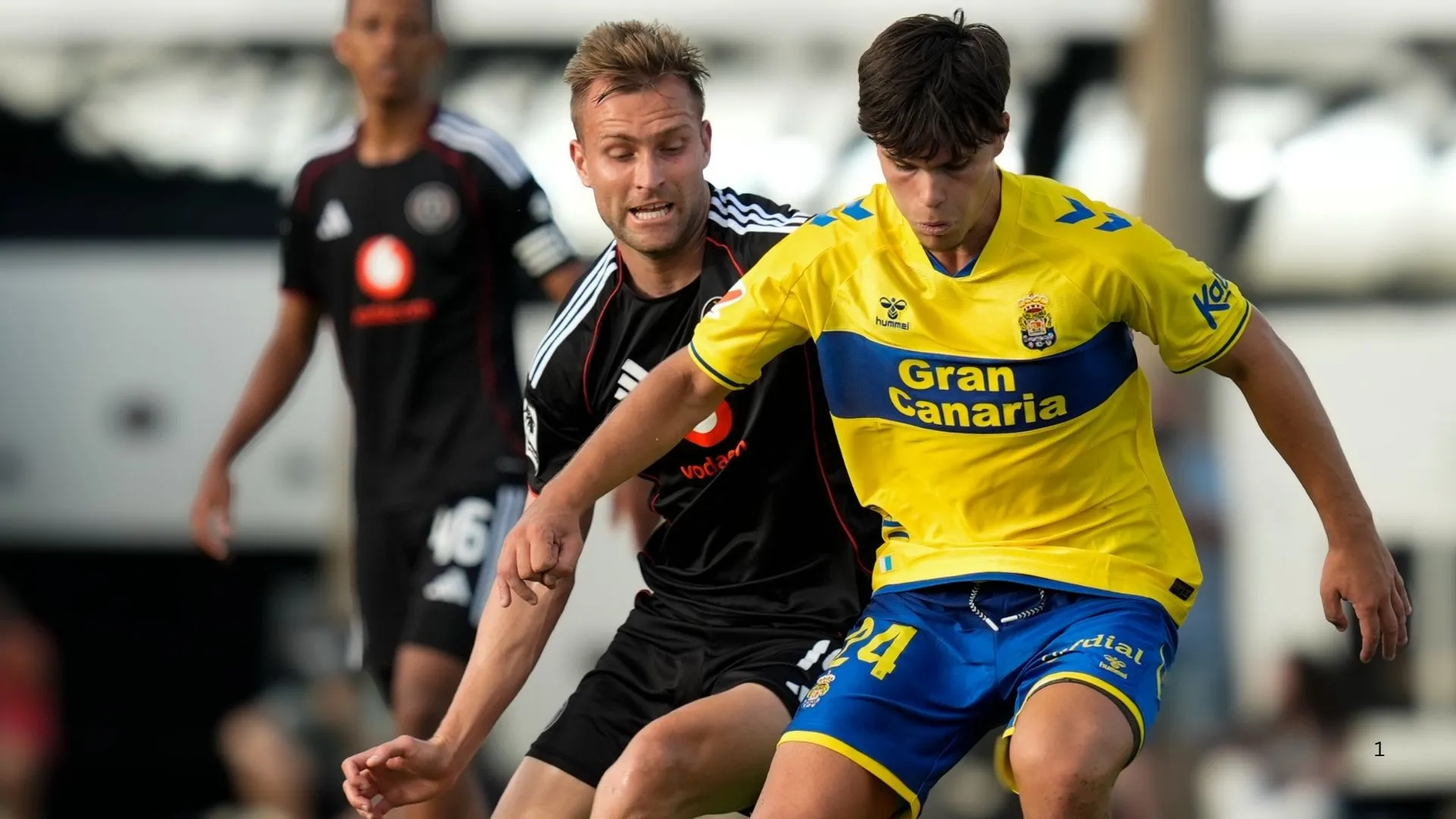 Andre de Jong of Orlando Pirates in action against Las Palmas.