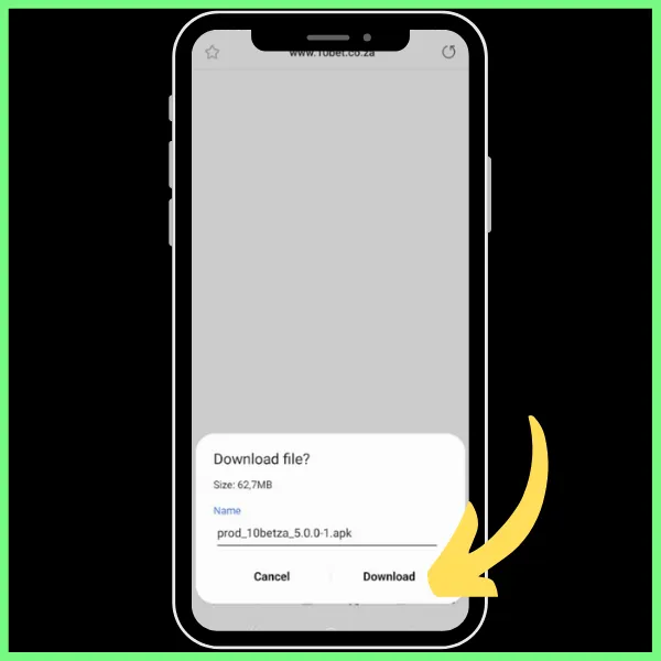 10Bet app downloal app step 4