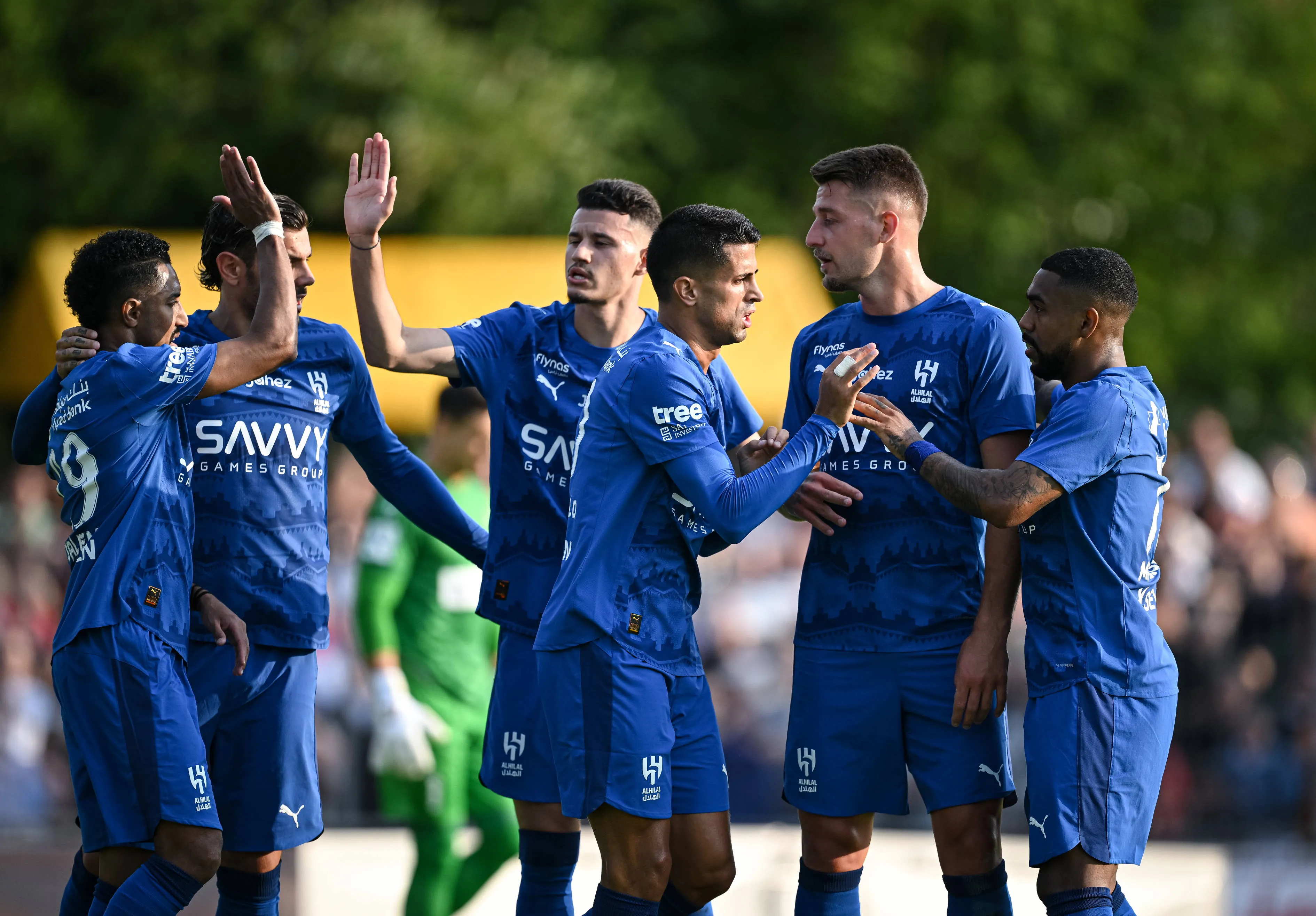 Al Hilal players celebrating