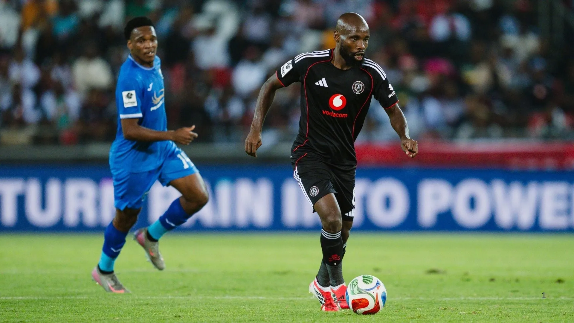 Makhehlene Makhaula of Orlando Pirates against Richards Bay.