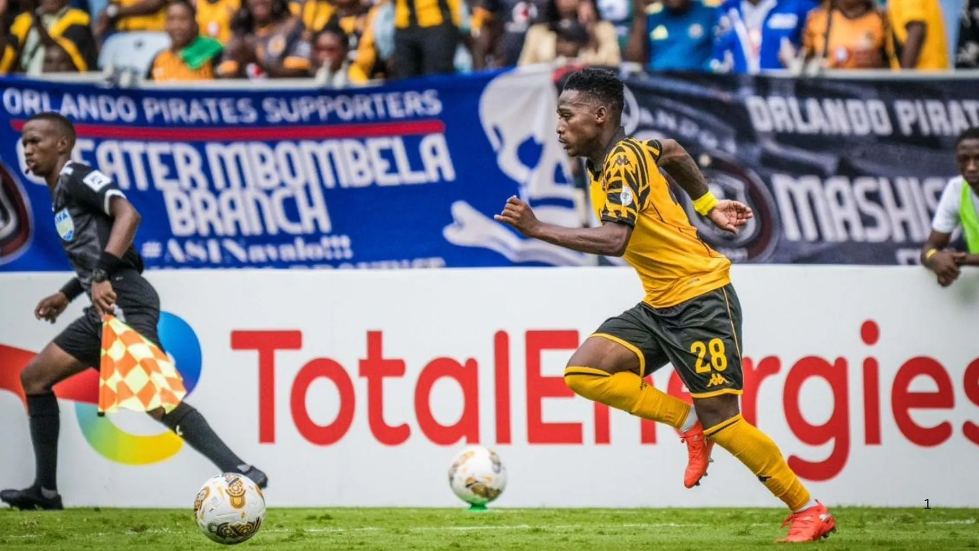 Mfundo Vilakazi in action against ZESCO United.