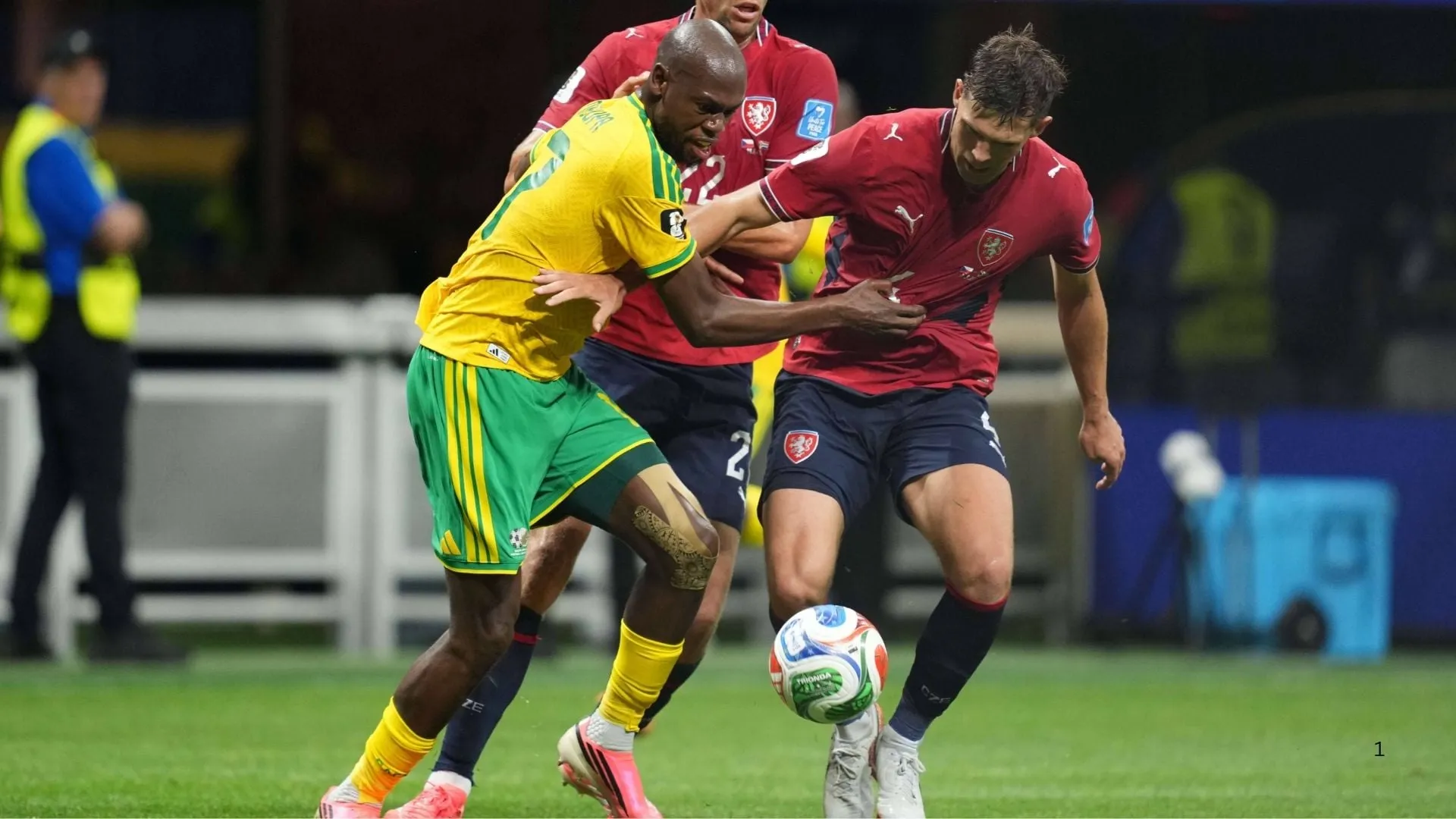 Evidence Makgopa of South Africa in action against Czech Republic.