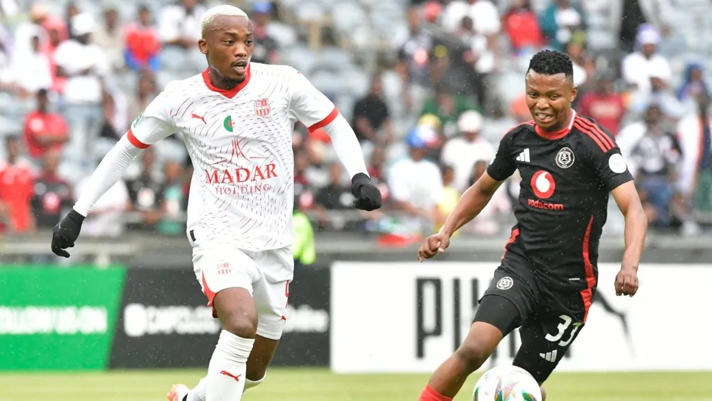 Khanyisa Mayo and Mohau Nkota Orlando Pirates vs CR Belouizdad