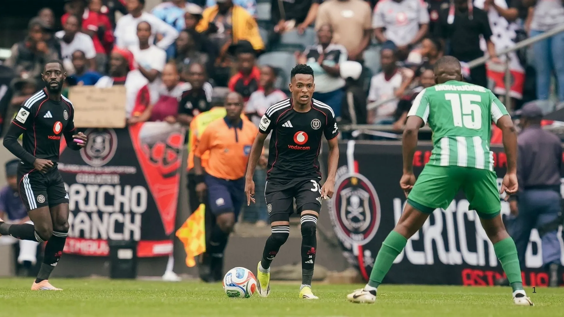 Orlando Pirates' Relebohile Mofokeng during their clash with Siwelele FC.