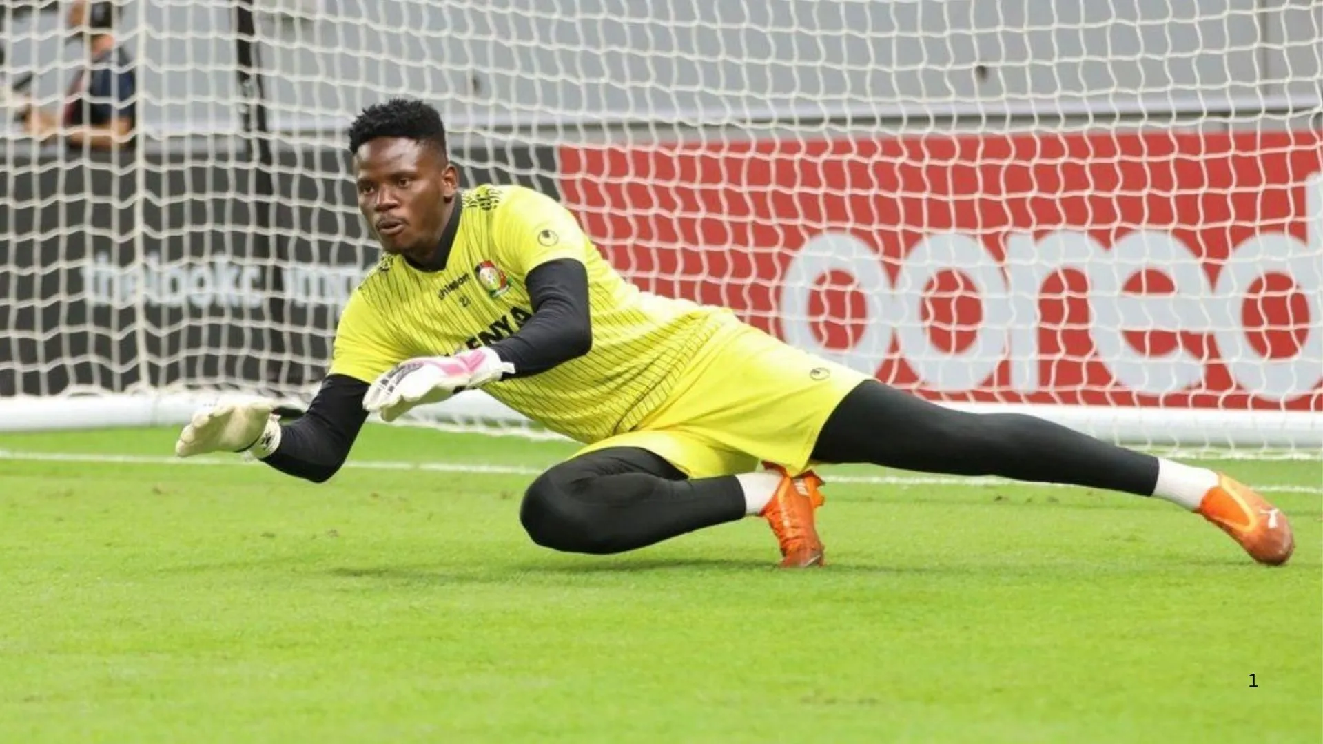 Goalkeeper Byrne Omondi of Kenya.