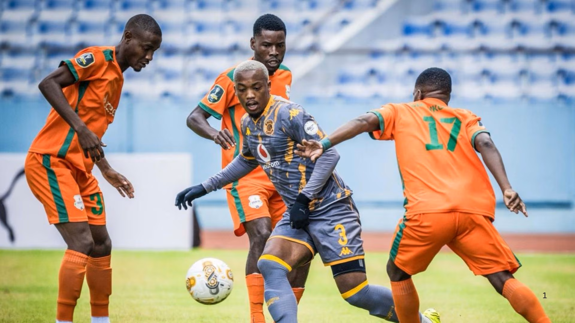Khanyisa Mayo of Kaizer Chiefs in action against ZESCO United. Photo Kaizer Chiefs