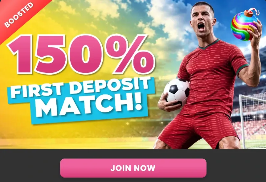 Easybet 150% welcome bonus with promo code EASFOOT.