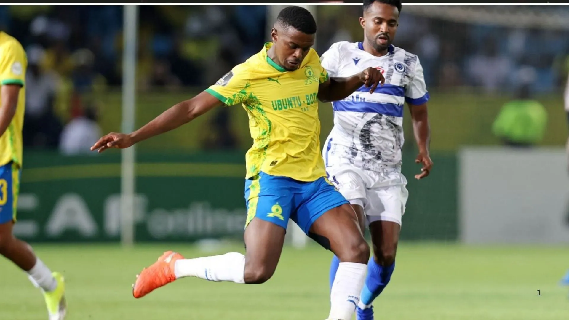 Teboho Mokoena playing against Al Hilal