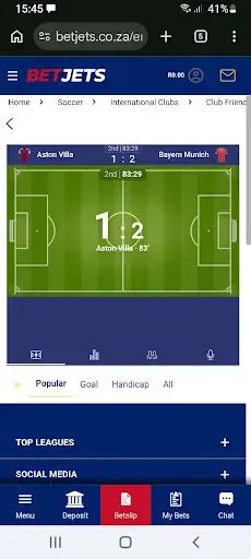 BetJets live match tracker