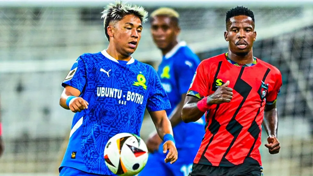 Marcelo Allende against TS Galaxy. Photo Mamelodi Sundowns