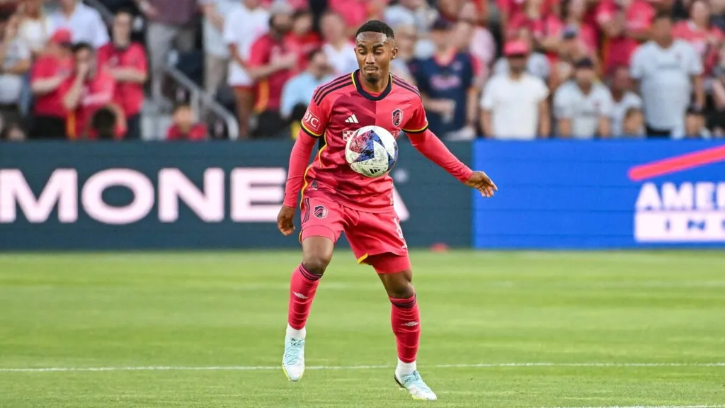 Bafana Bafana midfielder Njabulo Blom playing for St Louis FC. Photo: Imago