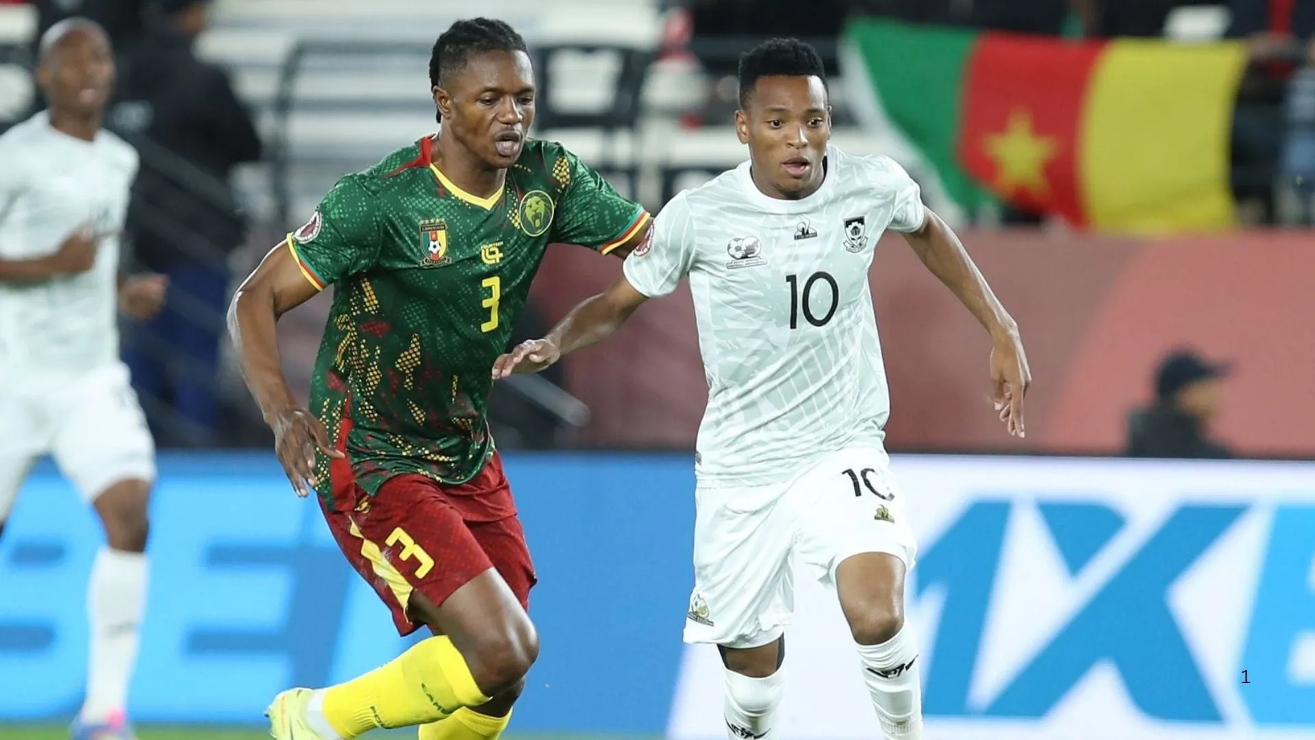 Relebohile Mofokeng during AFCON 2025 match against Cameroon. Photo &ndash; SAFA