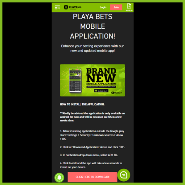 Playabets app