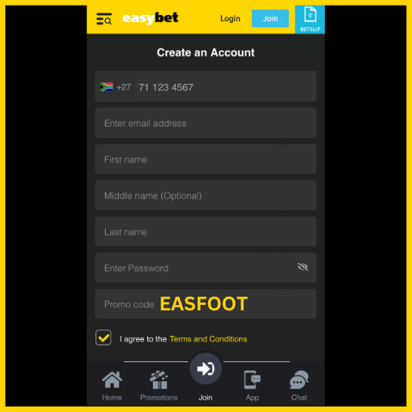Easybet app register