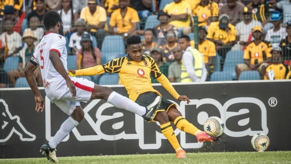 Mfundo Vilakazi against AS Simba. Photo Kaizer Chiefs