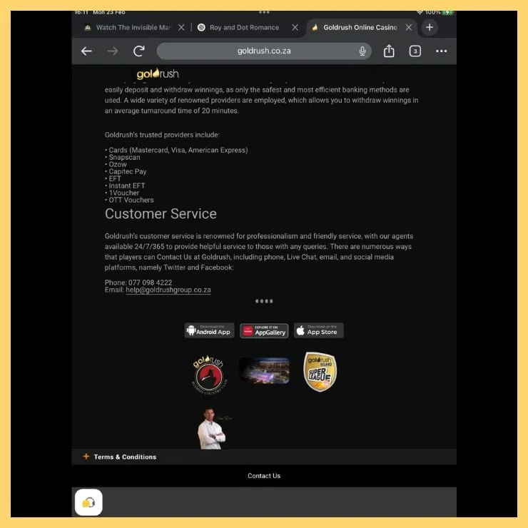 Gold Rush app download is not available on Huawei in South Africa