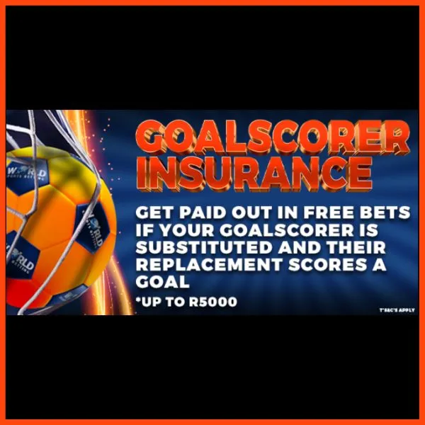World Sports Betting goalscorer insurance promo.