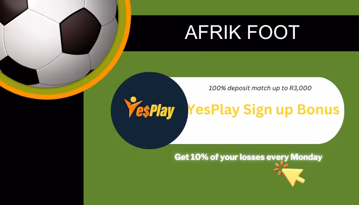 YesPlay Sign Up Bonus doubles first deposit up to R3,000 in June 2026