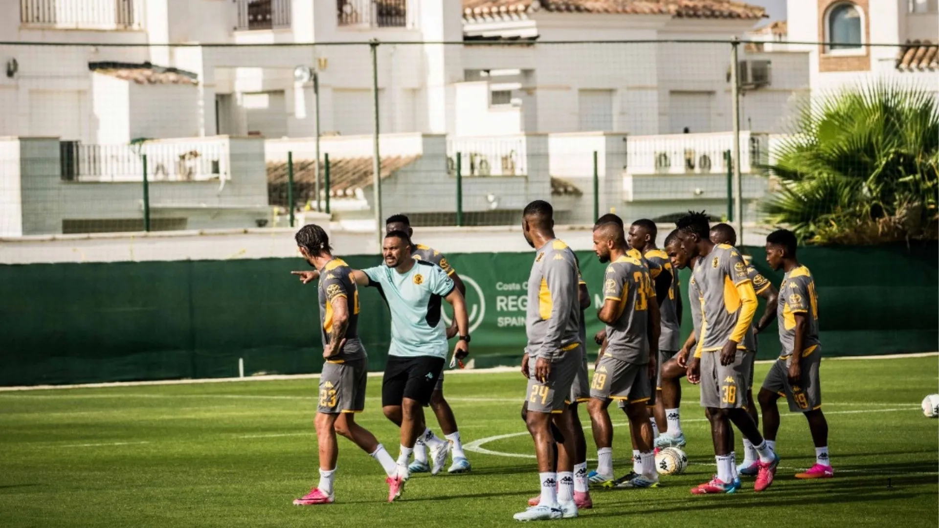 Kaizer Chiefs in training during pre-season in Spain.