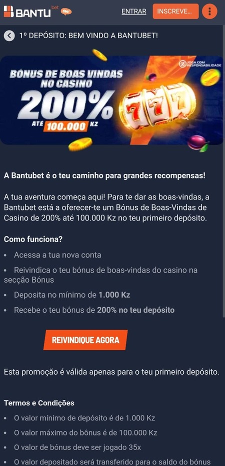 Bónus de Boas-Vindas de 200%