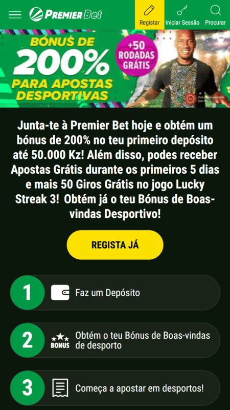 Bónus de 200% na Premier Bet