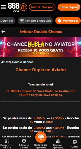 Promoção Chance Dupla no Aviator, 888bets