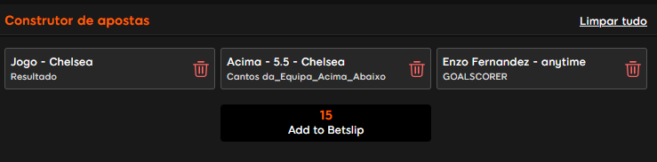 Recurso Construtor de Aposta na 888bets