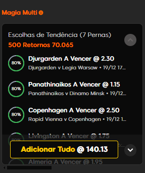 Recurso Magia Multi da 888bets