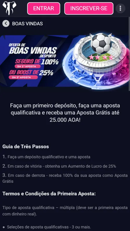 Bónus de boas-vindas da Elephant Bet