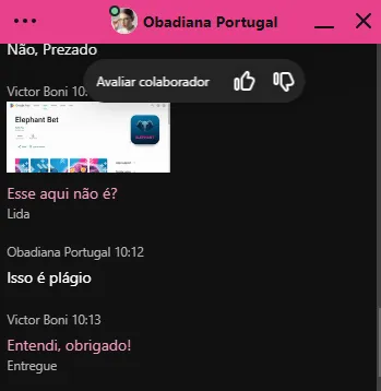 Exemplo de atendimento ao cliente na Elephant Bet
