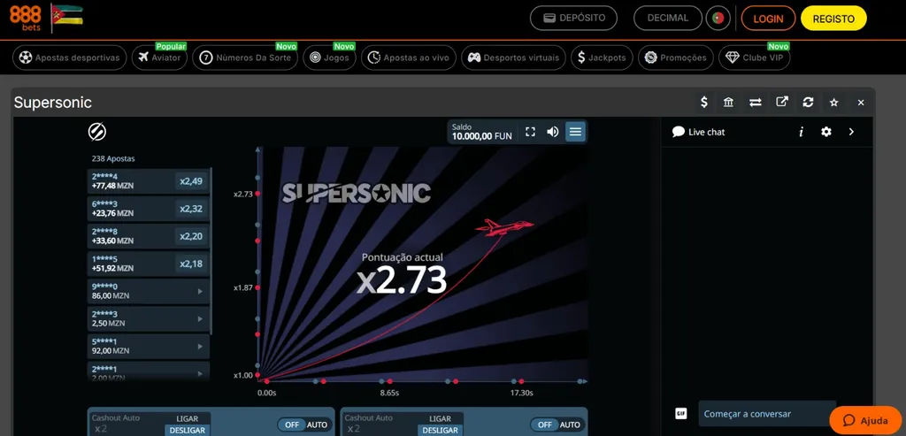 Supersonic na 888bets