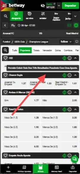 Ferramentas de apostas esportivas da Betway Moçambique