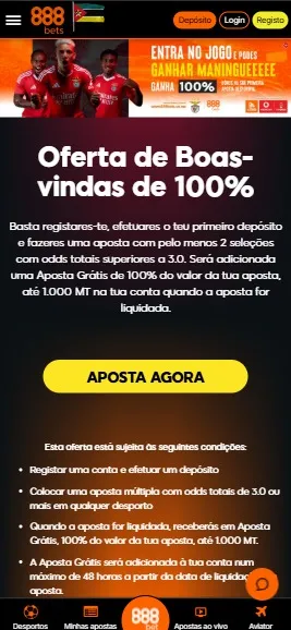 Oferta de Boas-Vindas da 888Bets