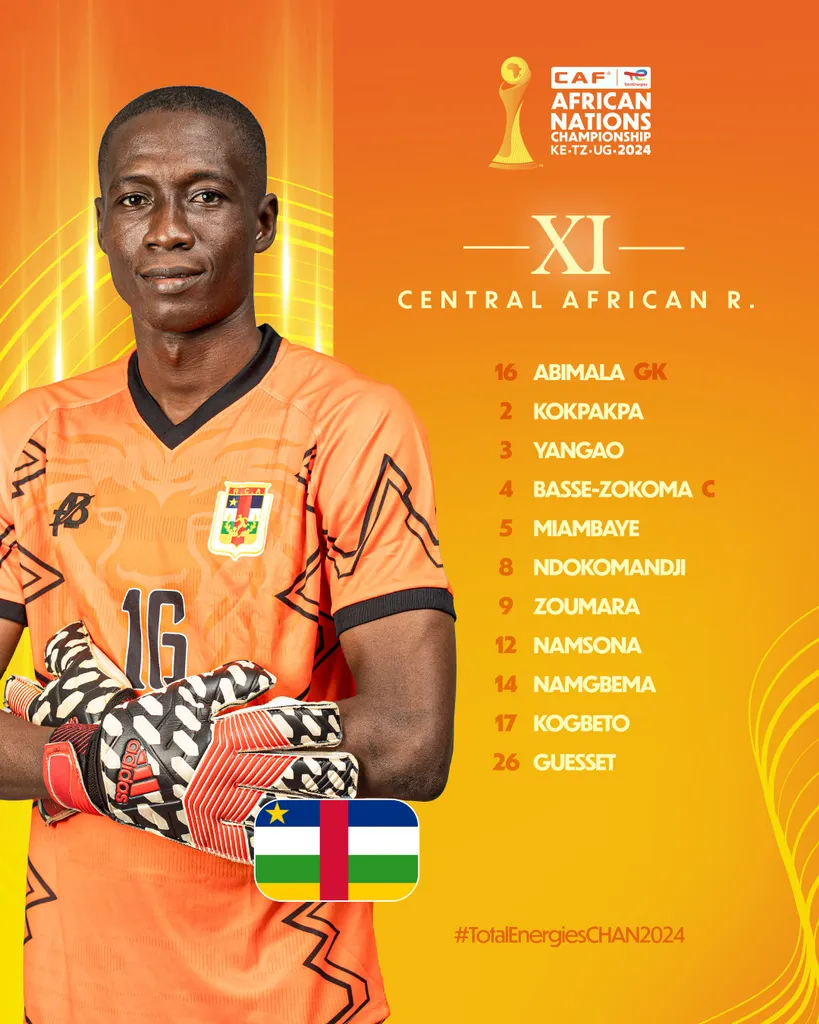 Compo Centrafrique contre Tanzanie CHAN 2025