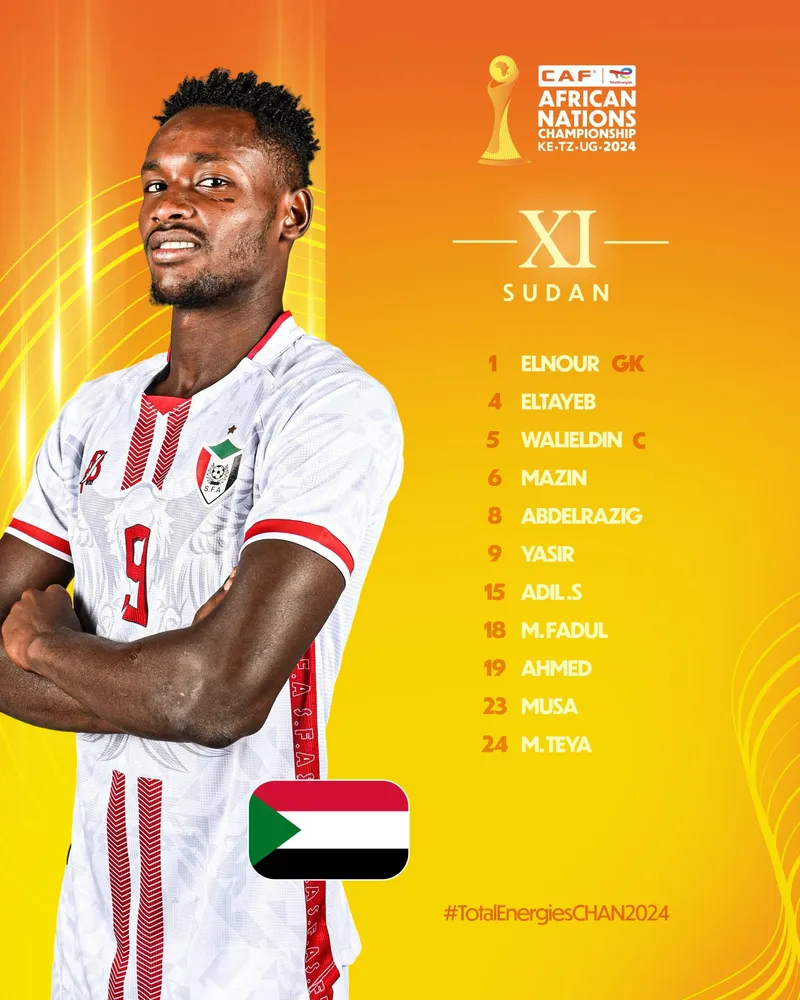 Compo Soudan contre Alg&eacute;rie CHAN 2025