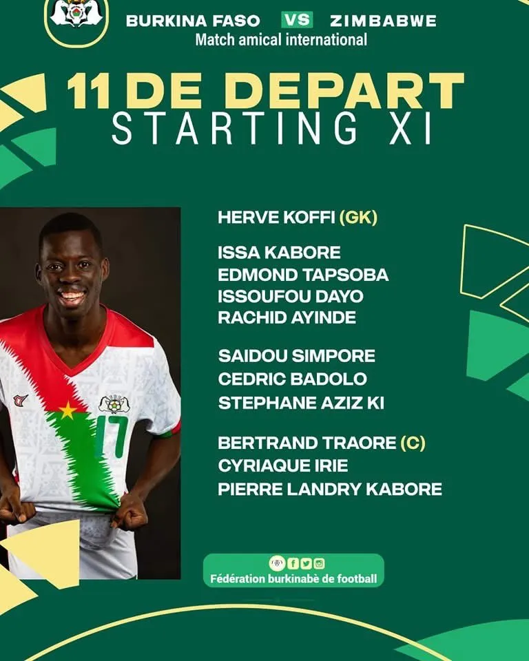 Compo Burkina Faso contre Zimbabwe