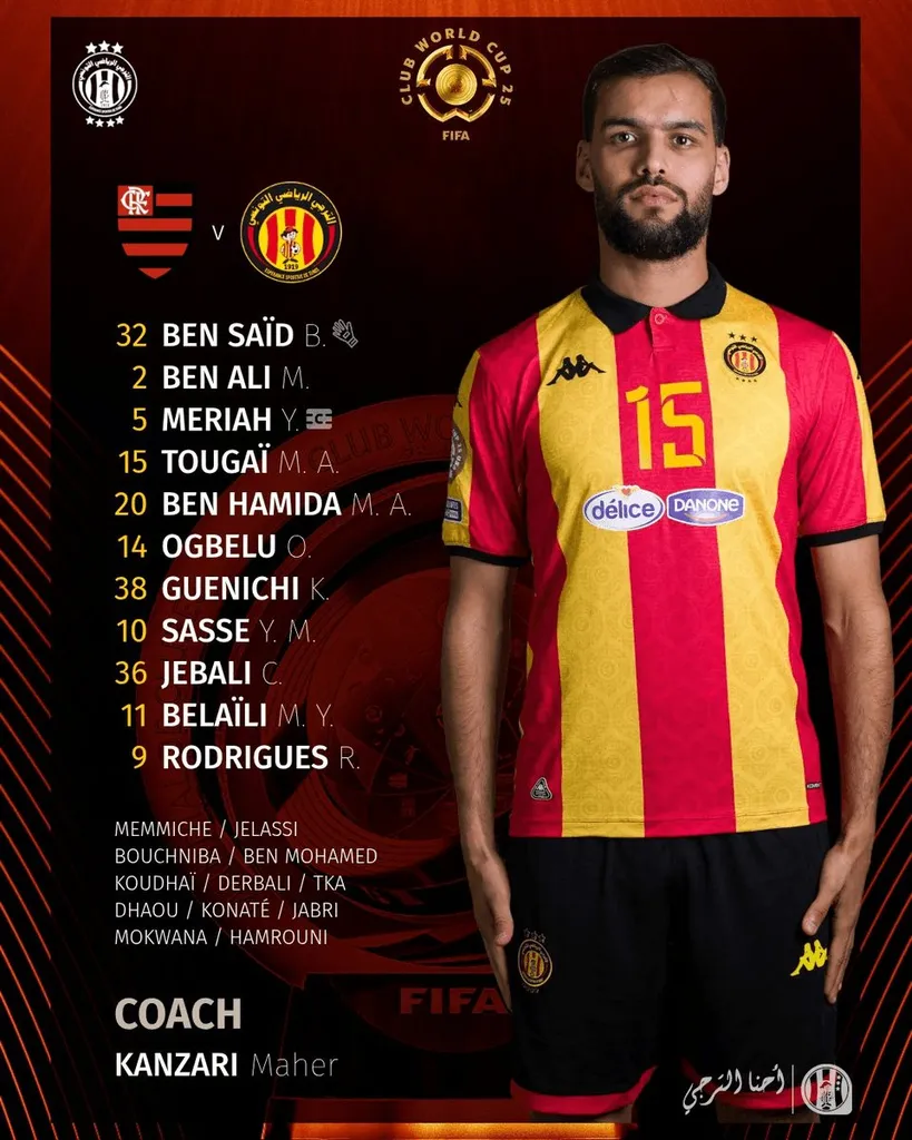 Compo Esp&eacute;rance de Tunis contre Flamengo
