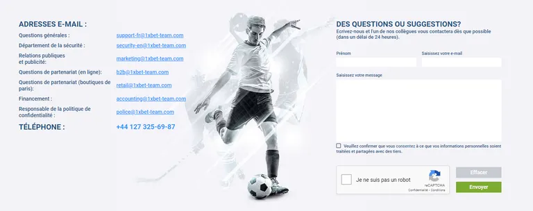 Comment contacter le service client 1xBet en 2026  ?