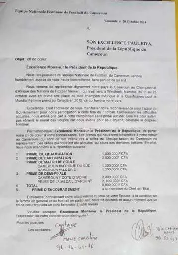 Cameroun : Les Lionnes obtiennent gain de cause pour les primes