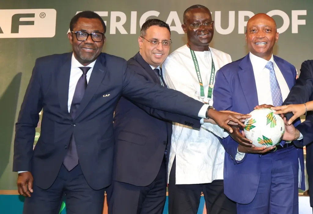 Patrice Motsepe, Ahmed Yahya, Augustin Senghor,  Veron Mosengo Omba,, CAF, pr&eacute;sident