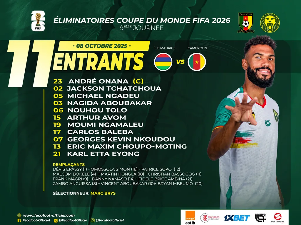 Compo Cameroun contre Maurice