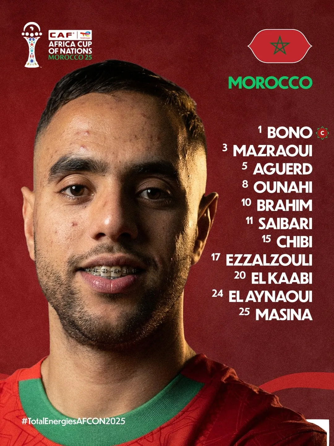 Compo du Maroc contre Zambie