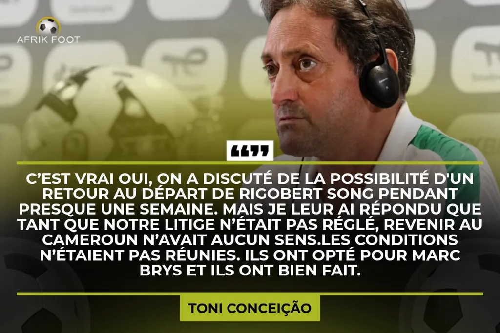 Toni Concei&ccedil;&atilde;o, Cameroun, s&eacute;lectionneur
