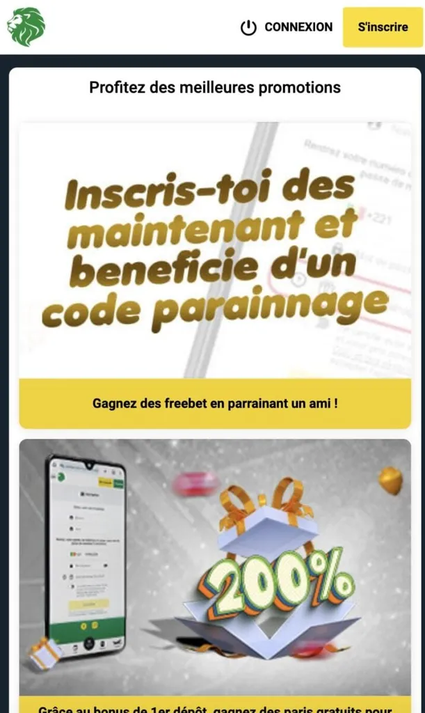Les promotions sur l'APK Sunubet