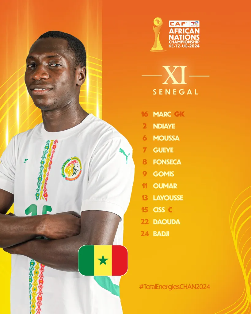Compo Sénégal contre Ouganda CHAN 2025