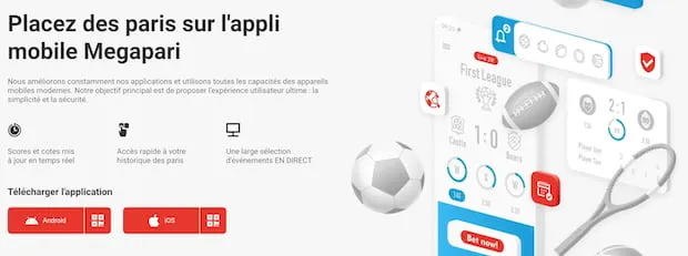 Jouez sur l'application Megapari en Afrique depuis votre smartphone