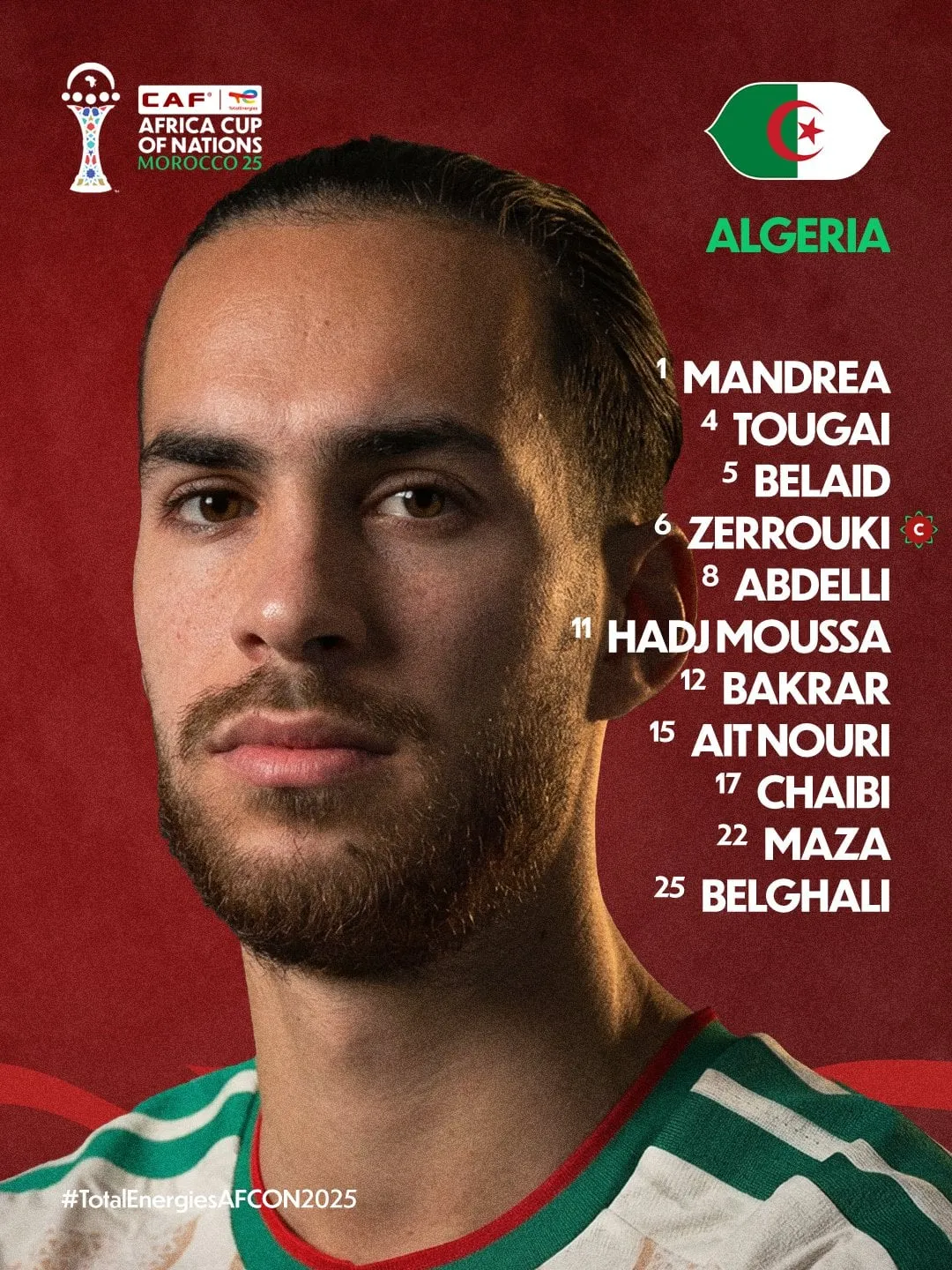 Compo de l&rsquo;Alg&eacute;rie contre la Guin&eacute;e &eacute;quatoriale