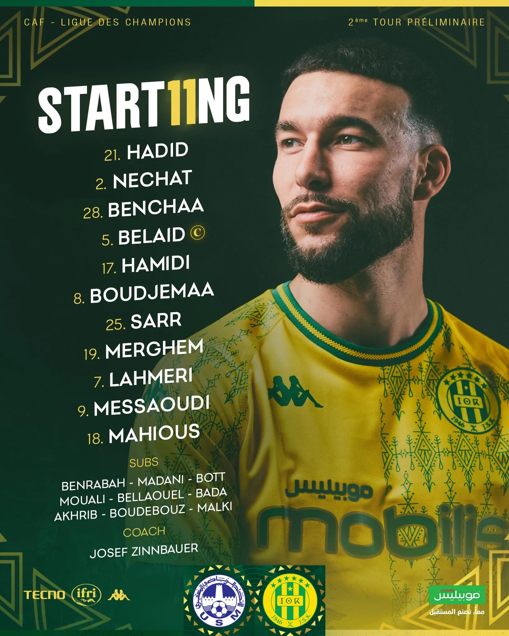 Compo JS Kabylie contre US Monastir