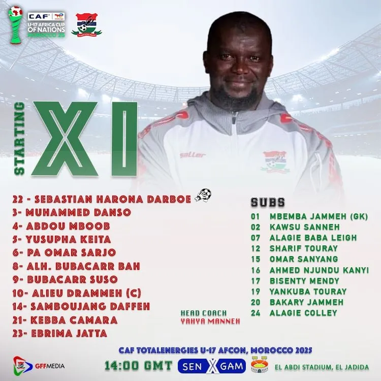 Compo Gambie U17 contre S&eacute;n&eacute;gal U17